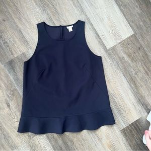 J. Crew sleeveless peplum top